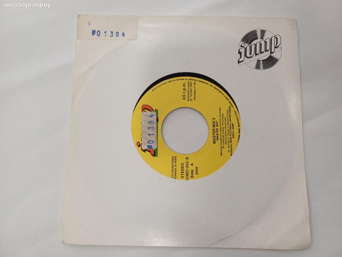 Discos de vinilo: MASTER MIX 2/SINGLE PROMOCIONAL. - Foto 1