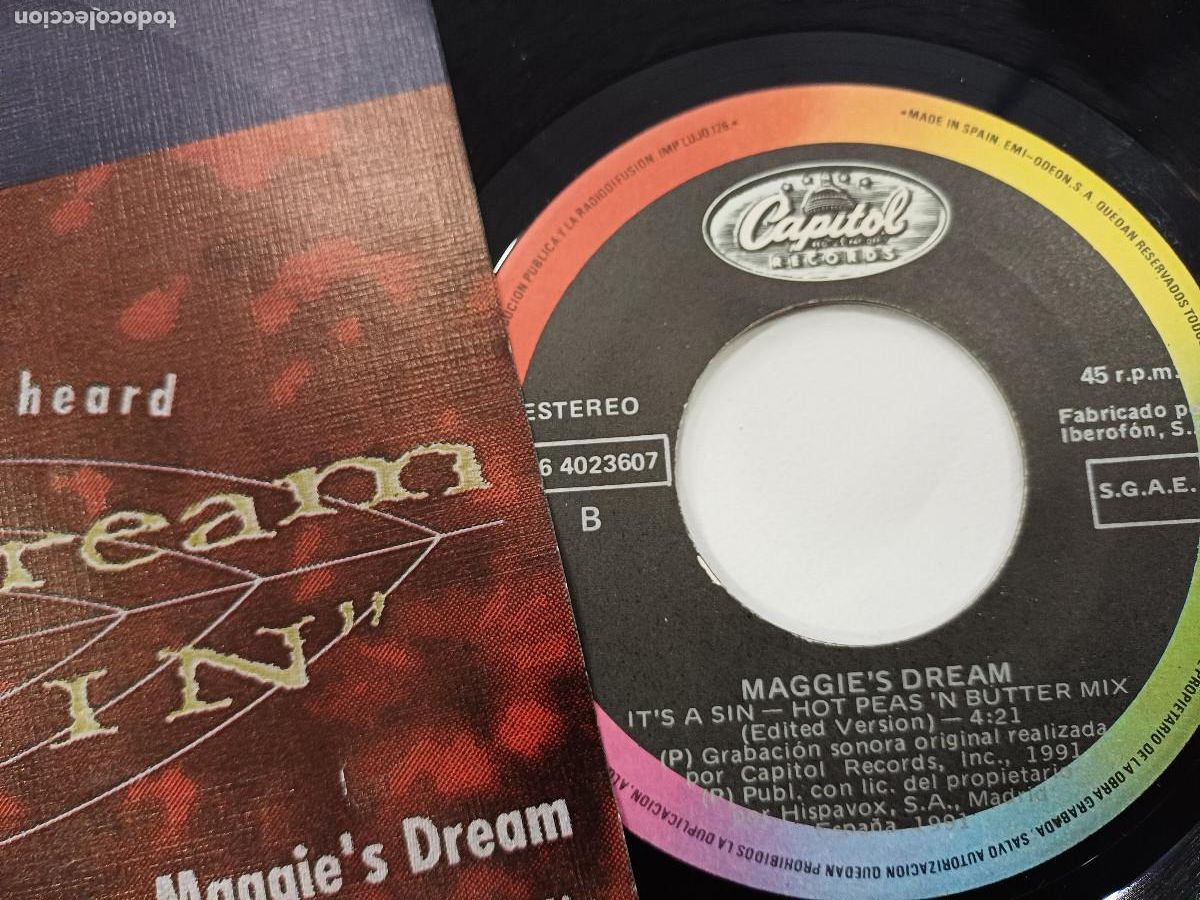 Discos de vinilo: MAGGIES DREAM/ITS A SIN/SINGLE PROMOCIONAL. - Foto 2