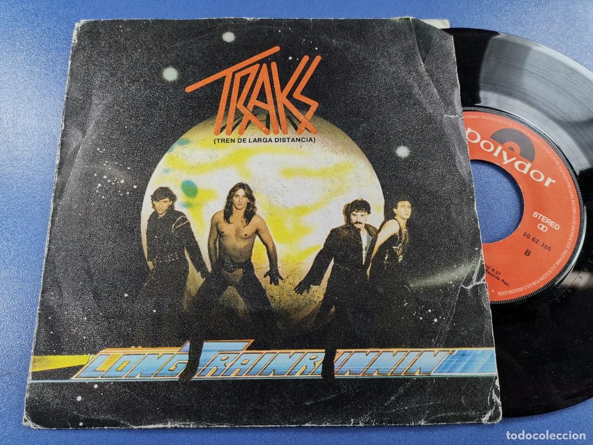 Discos de vinilo: SINGLE - TRAKS - LONG TRAIN RUNNING / DRUMPS POWER - POLYDOR - MADRID 1982 - Foto 2