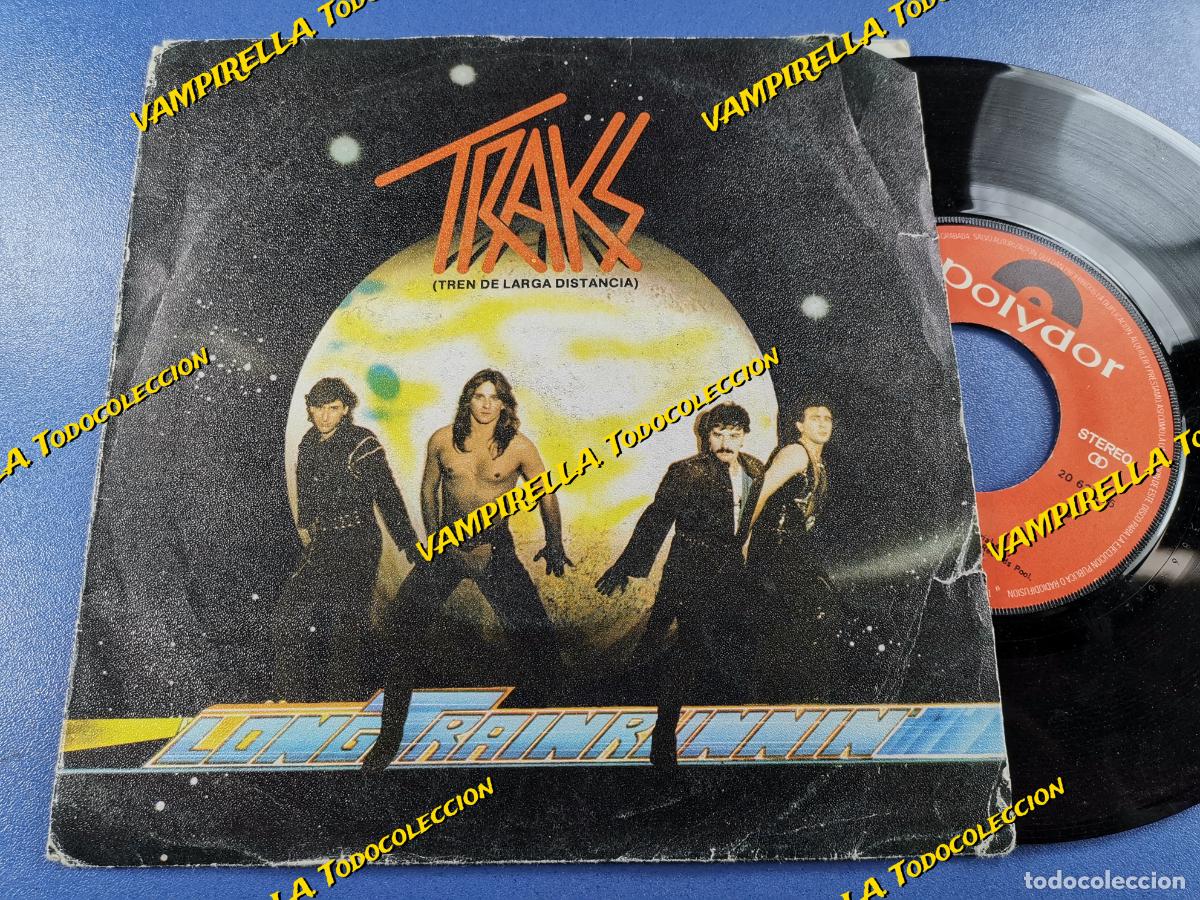 Discos de vinilo: SINGLE - TRAKS - LONG TRAIN RUNNING / DRUMPS POWER - POLYDOR - MADRID 1982 - Foto 1