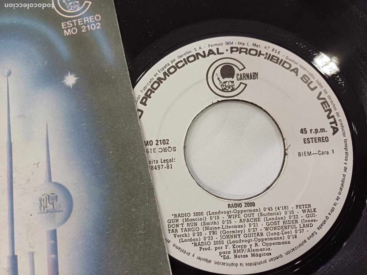 Discos de vinilo: RADIO 2000/SINGLE PROMOCIONAL. - Foto 2