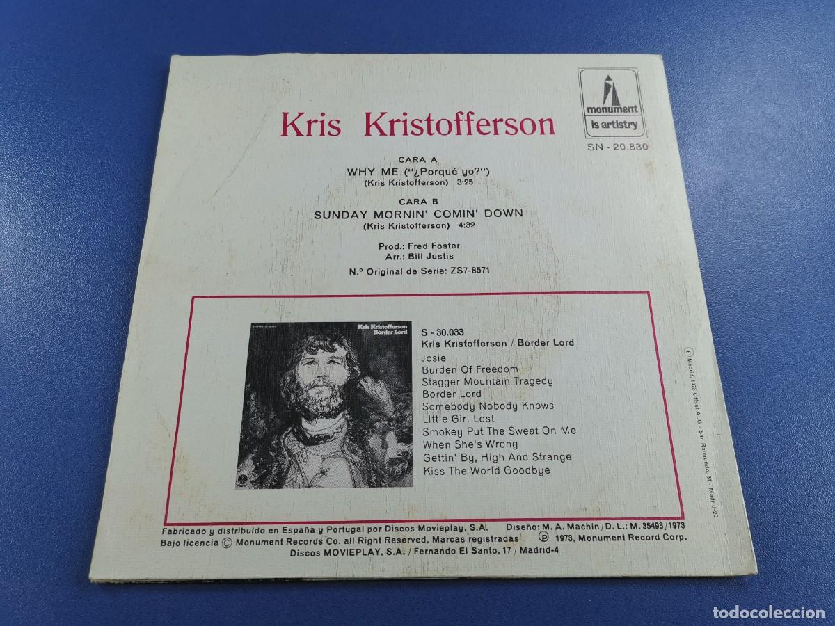 Discos de vinilo: KRIS KRISTOFFERSON WHY ME ---MONUMENT 1973 - Foto 7