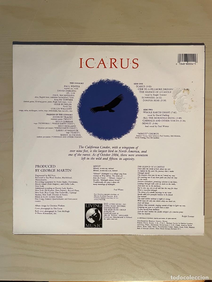Discos de vinilo: LP Paul Winter Icarus - Foto 2