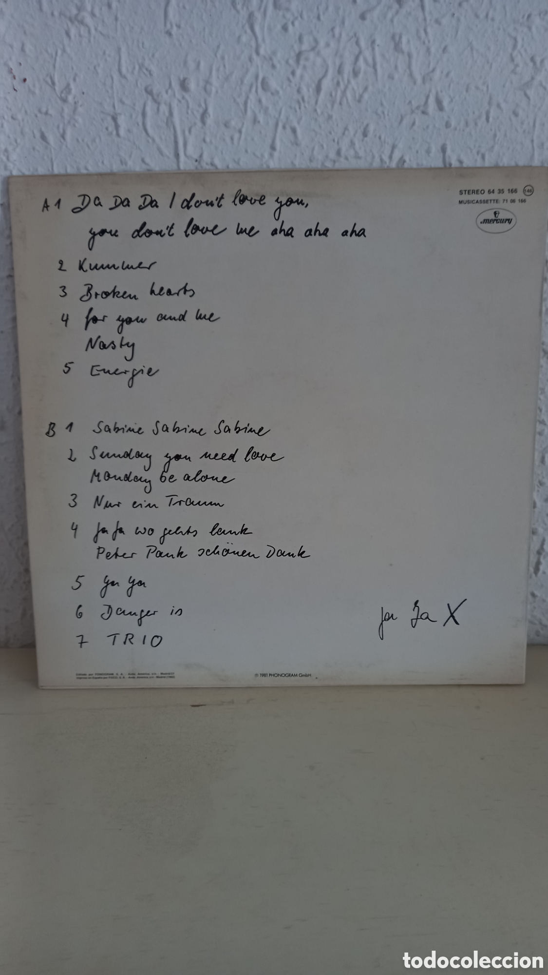 Discos de vinilo: TRIO. LP Spain 1982. DA DA DA.... - Foto 2