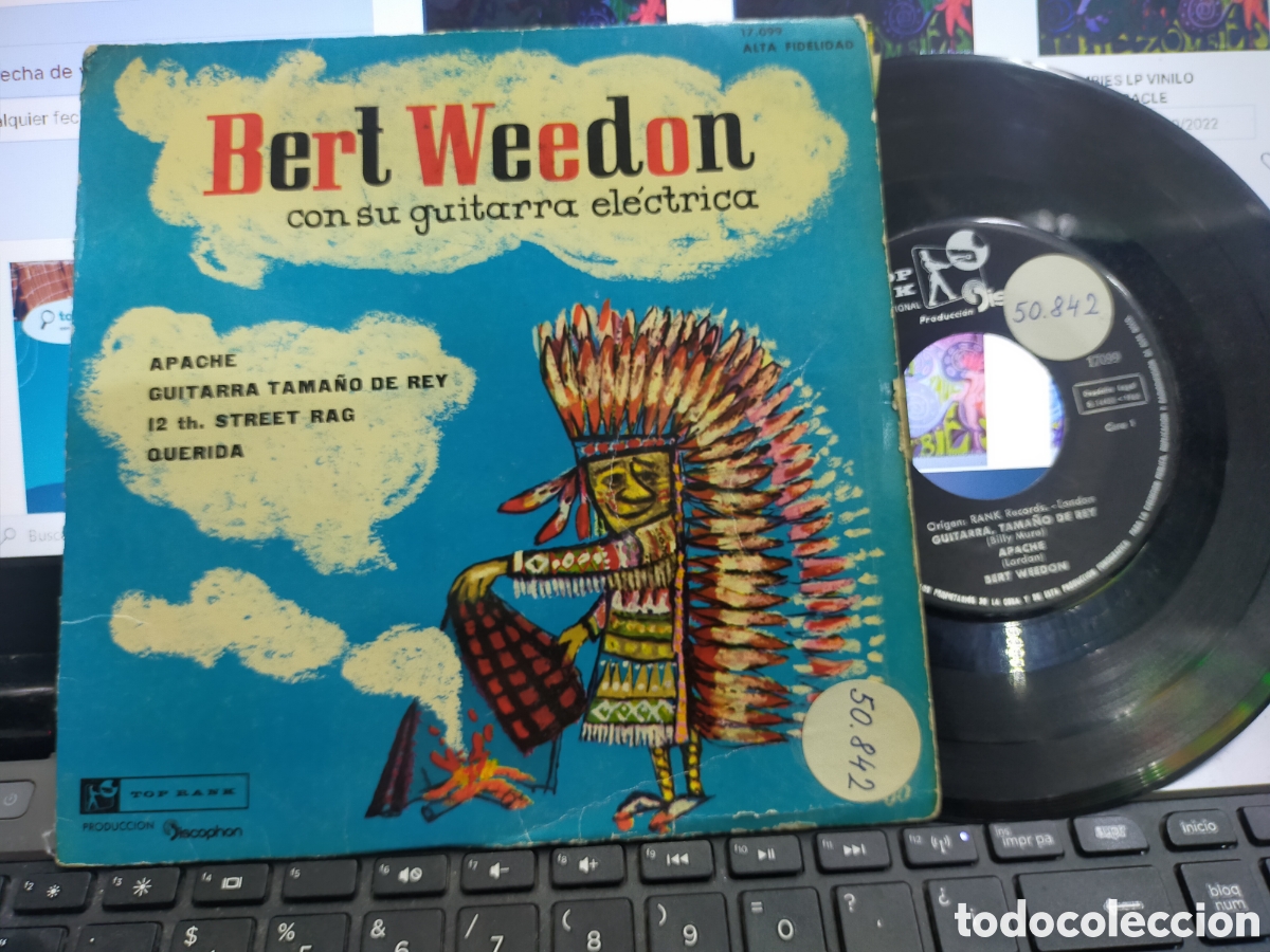 Discos de vinilo: Bert weedon ep apache + 3 Espa&ntilde;a 1960 escuchado - Foto 1