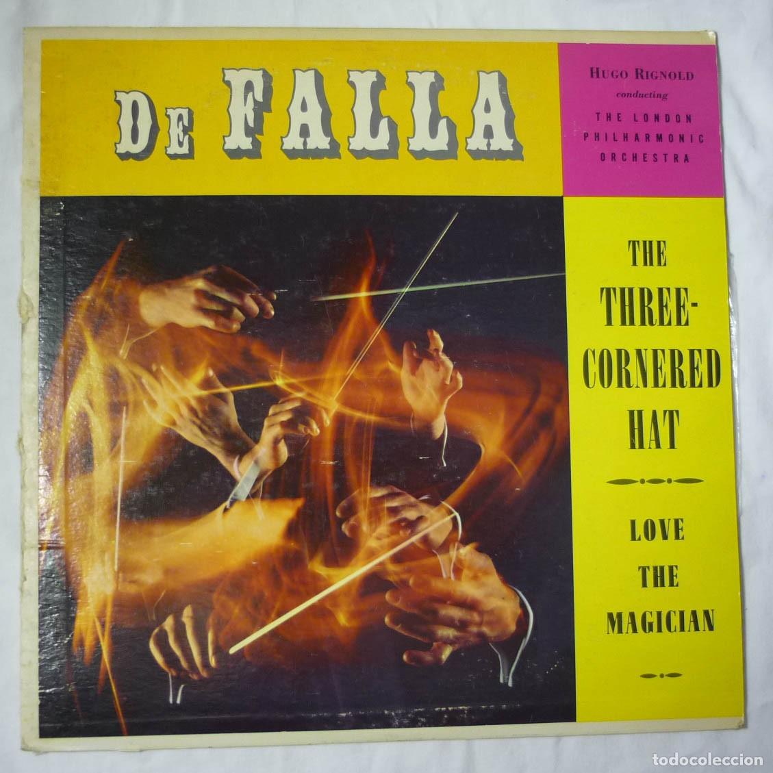 Discos de vinilo: LP vinilo Manuel de Falla The three-cornered hat, Hugo Rignold - Foto 1