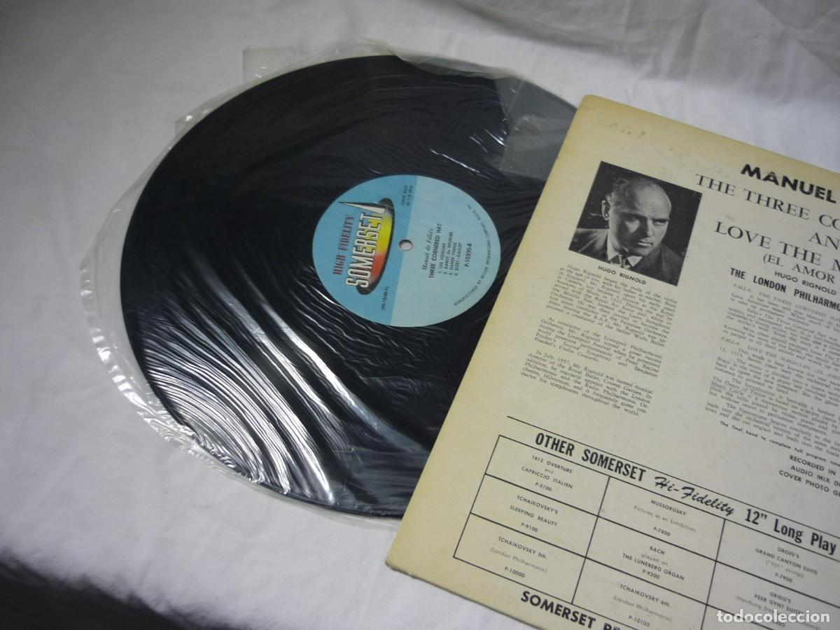 Discos de vinilo: LP vinilo Manuel de Falla The three-cornered hat, Hugo Rignold - Foto 4