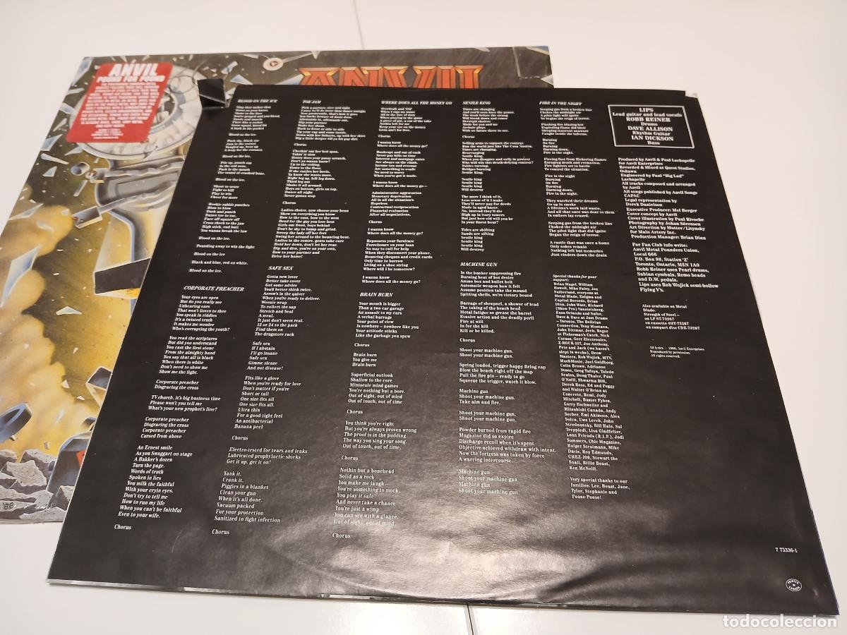 Discos de vinilo: ANVIL -POUND FOR POUND- (1988) LP DISCO VINILO - Foto 4