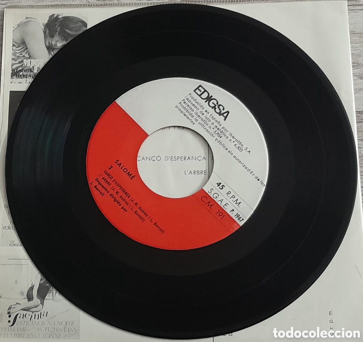 Discos de vinilo: SALOM&Eacute; - COM EL VENT + 3 - EDIGSA 1967 - Foto 4