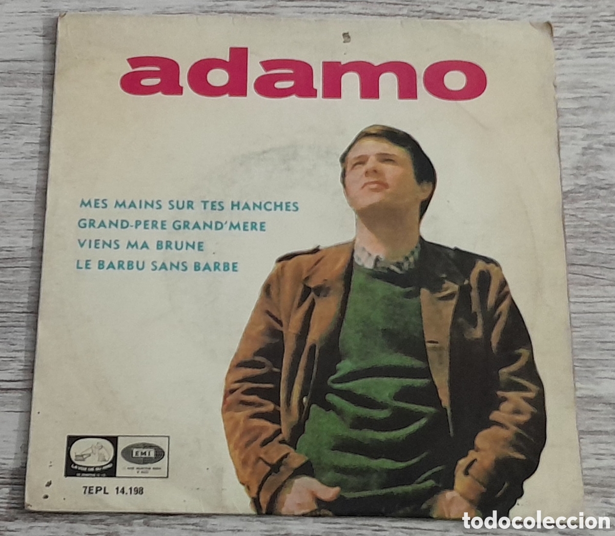 Discos de vinilo: ADAMO - MES MAINS SUR TES HANCHES + 3 - EMI 1965 - Foto 1