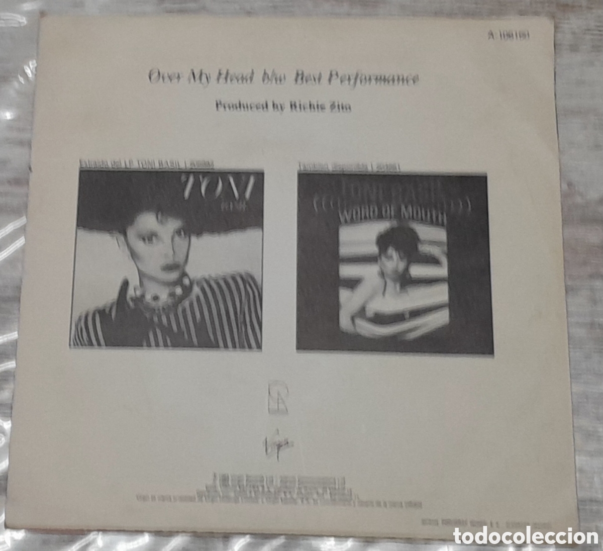 Discos de vinilo: TONI BASIL - OVER MY HEAD - VIRGIN 1983 - Foto 2