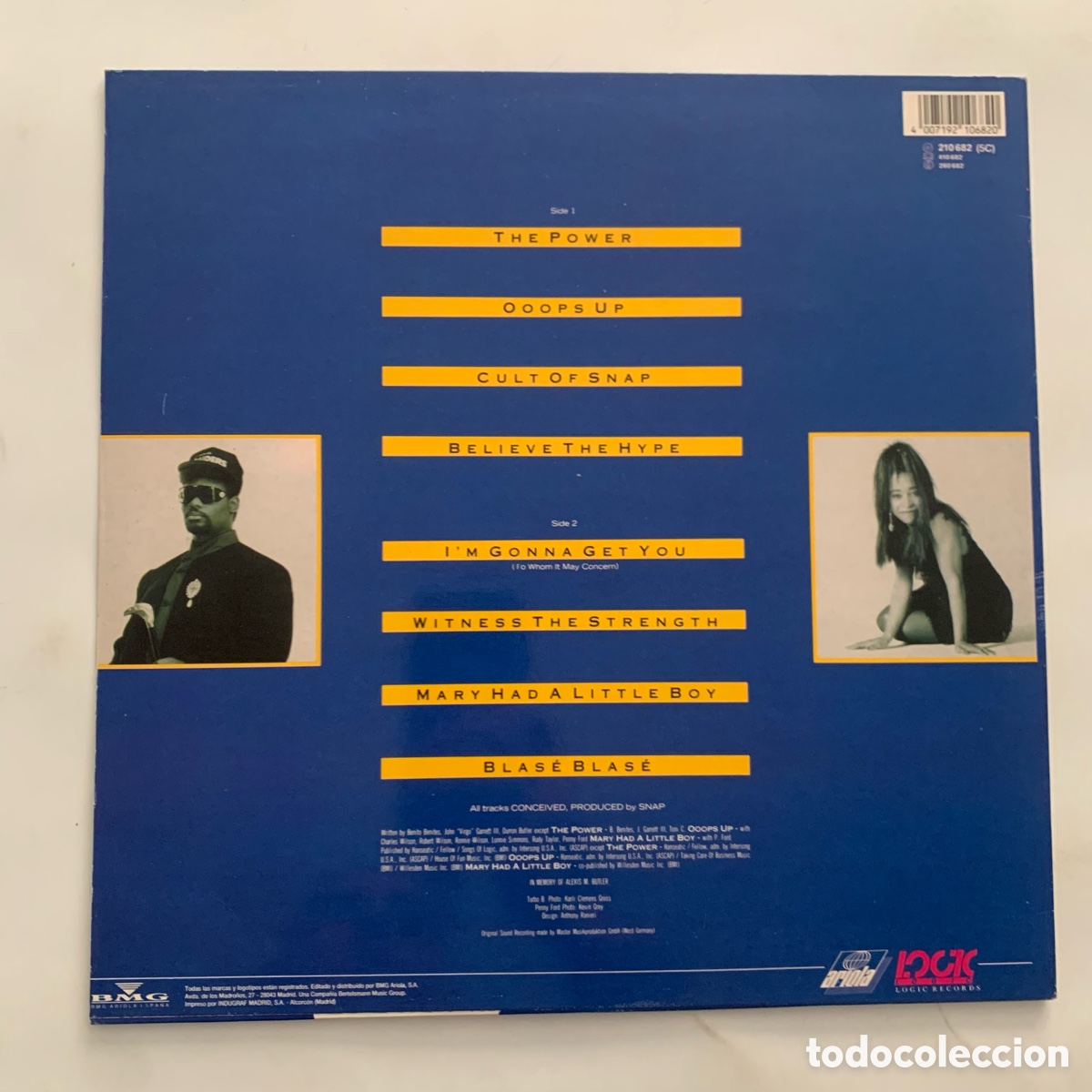 Discos de vinilo: Lp snap! World power edicion espa&ntilde;ola de 1987 - Foto 2