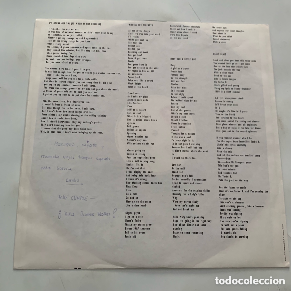 Discos de vinilo: Lp snap! World power edicion espa&ntilde;ola de 1987 - Foto 4