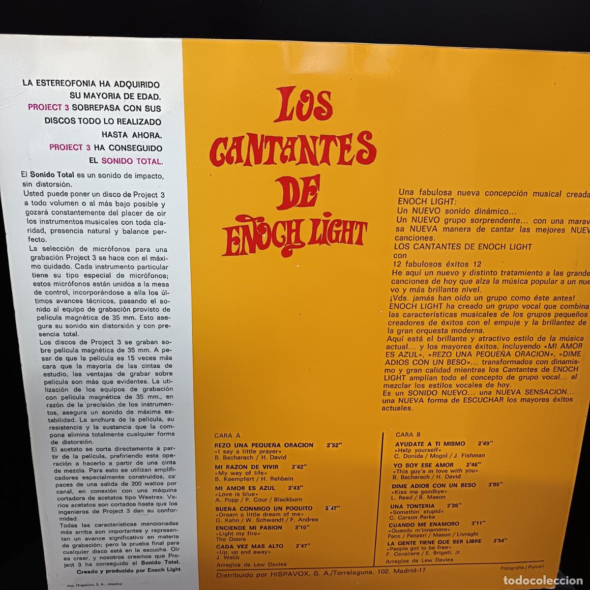 Discos de vinilo: los cantantes de ENOCH LIGHT. LP 1968 - Foto 2