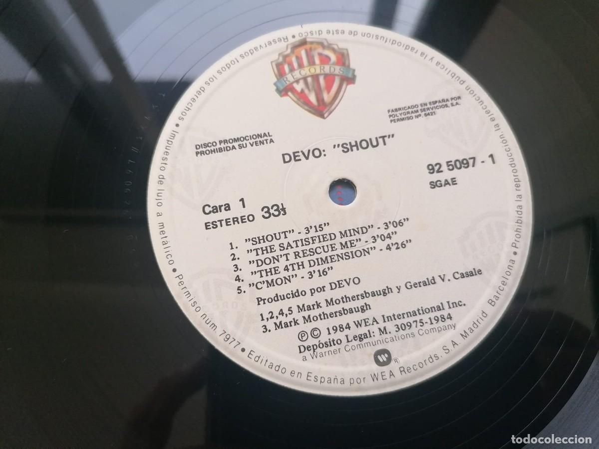 Discos de vinilo: LP Devo &lrm;&ndash; Shout (promo) Nuevo - Foto 3