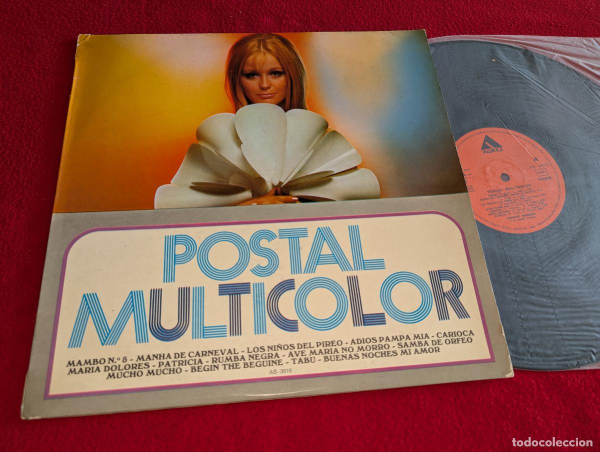 Vinyl records: RODRIGO MENDOZA Y SU COMBO RITMICO Postal multicolor LP 1970 Alcance LATIN ESPA&Ntilde;A SPAIN