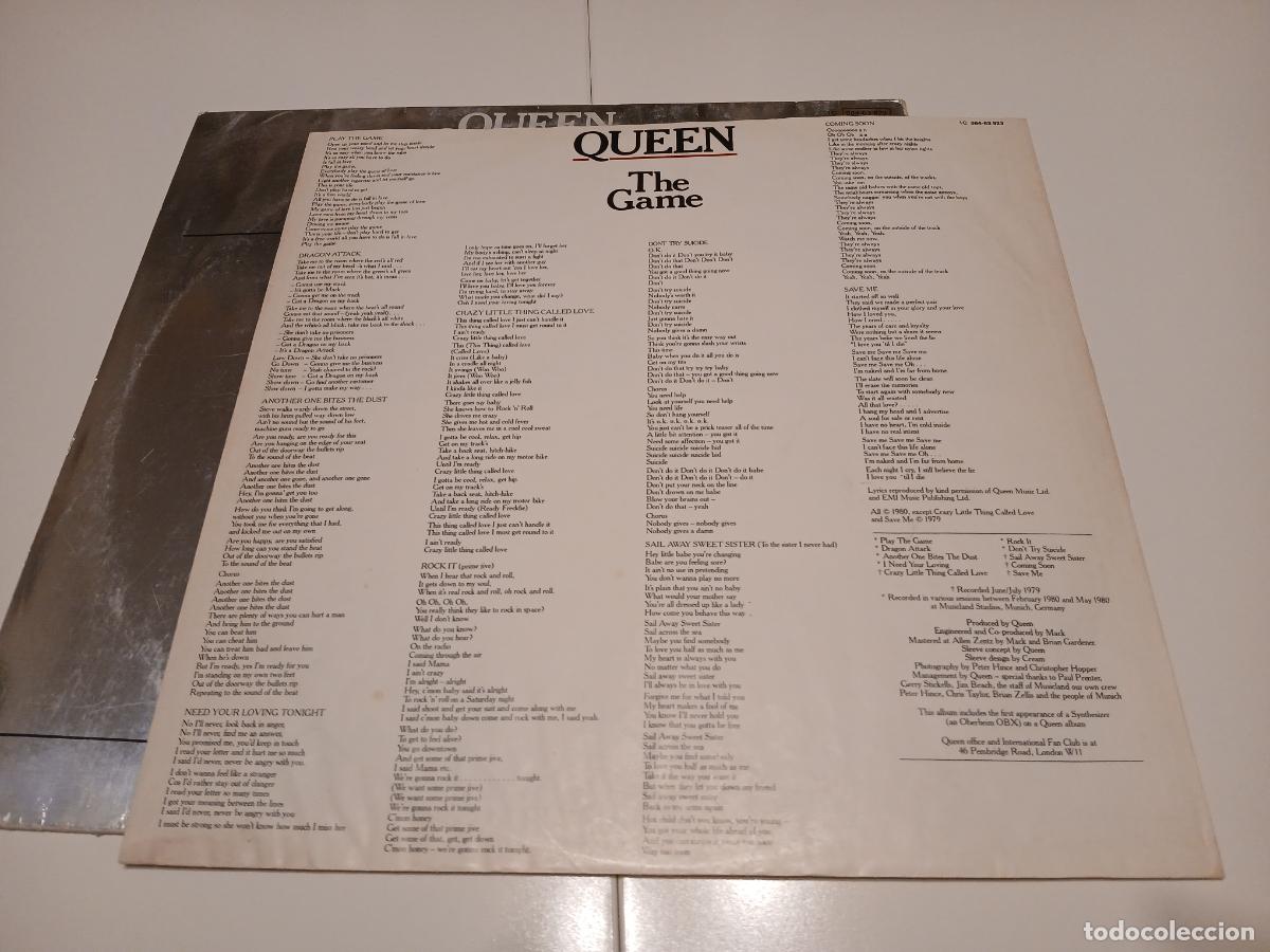 Discos de vinilo: QUEEN -THE GAME- (1980) LP DISCO VINILO - Foto 6