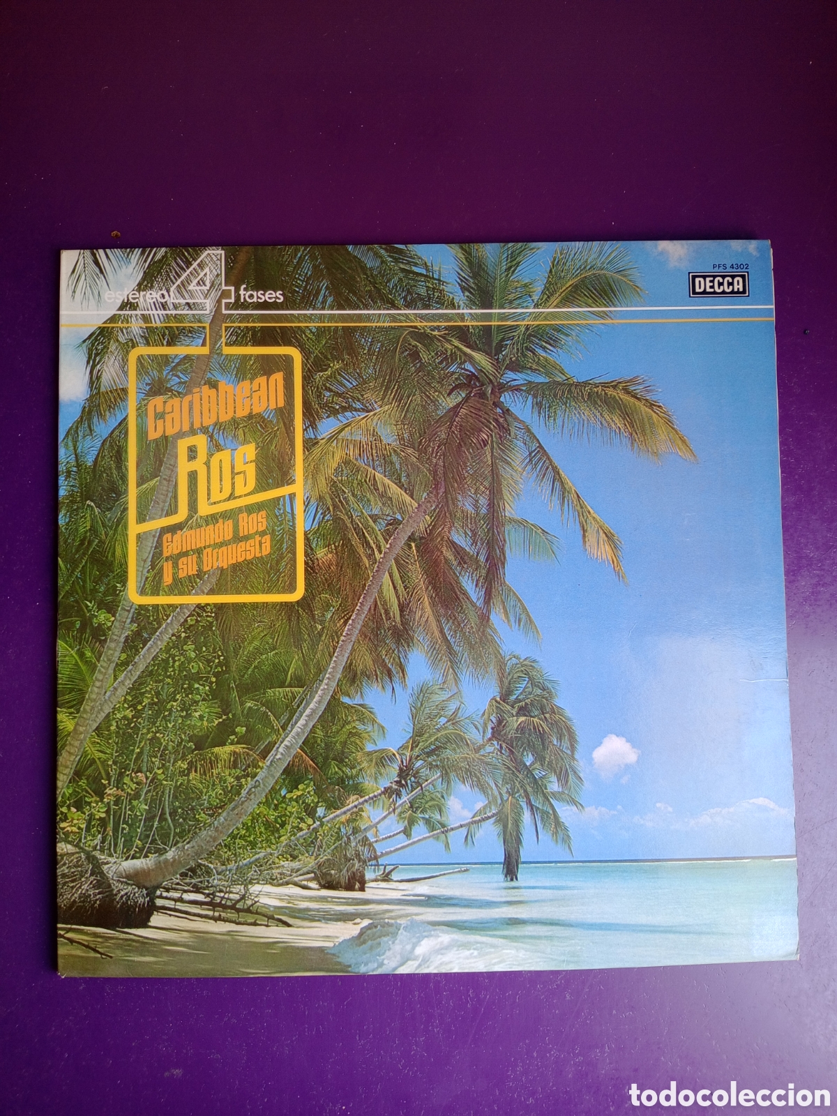 Dischi in vinile: Edmundo Ros y orq &lrm;&ndash; Caribbean Ros - LP DECCA 4 FASES 1976 - LATIN JAZZ LOUNGE