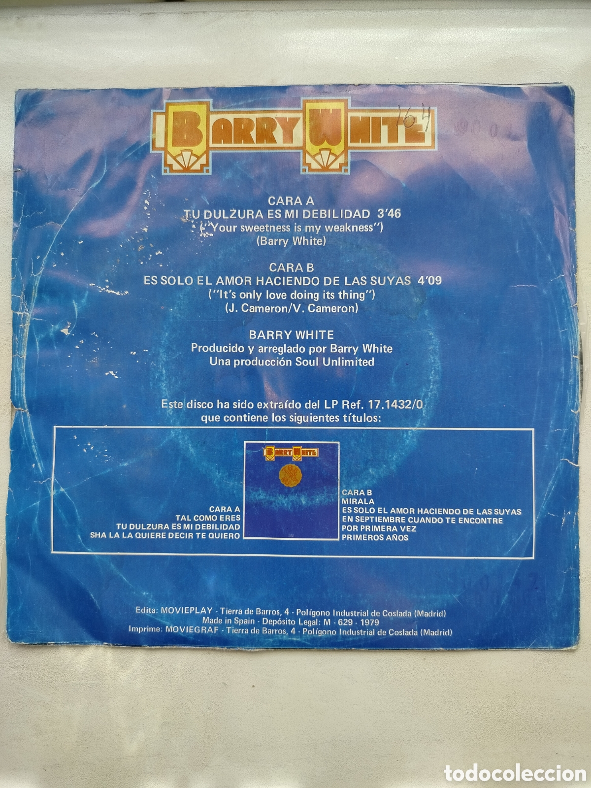 Discos de vinilo: Barry White Single 7 - Foto 2