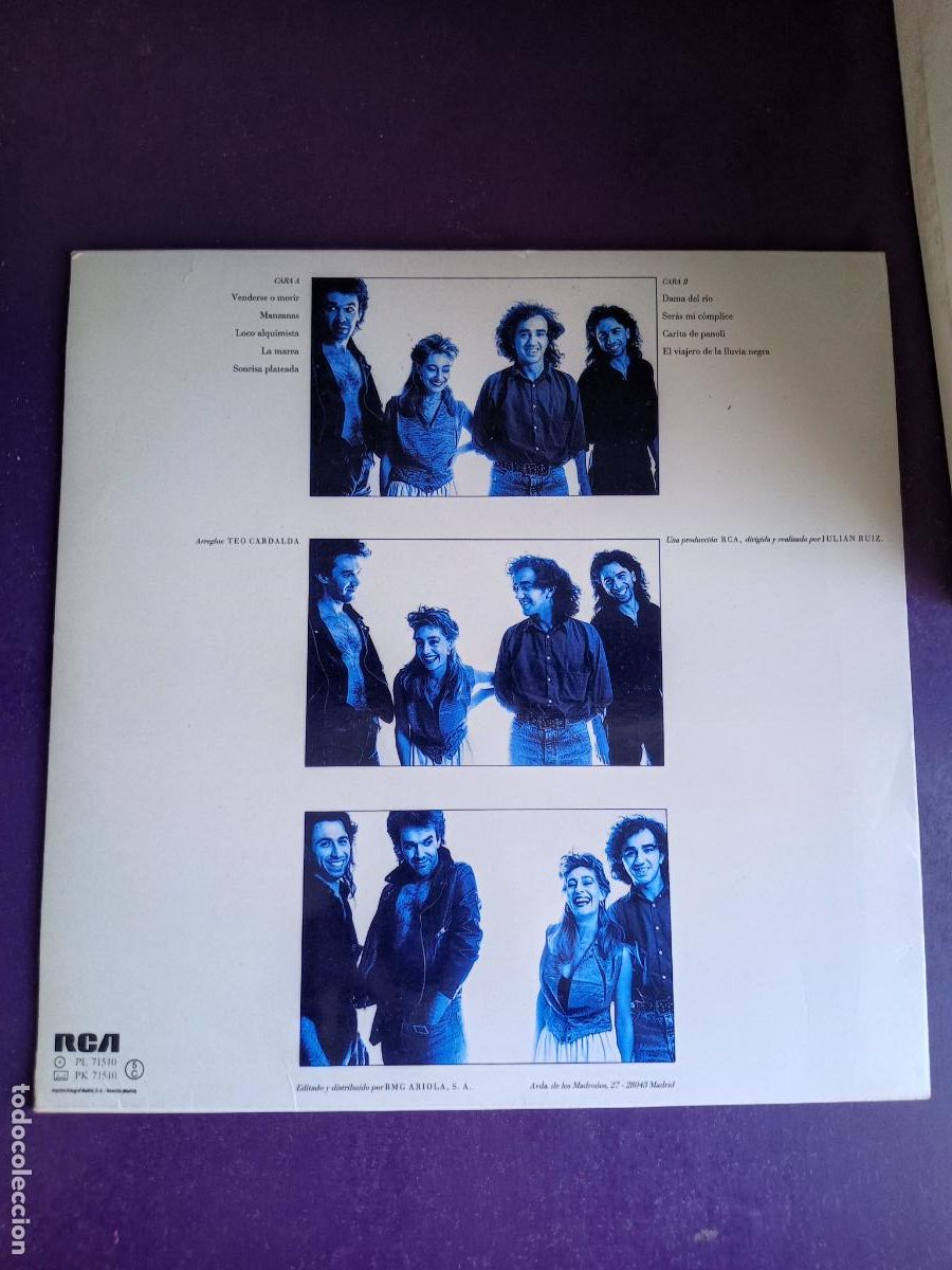 Discos de vinilo: C&oacute;mplices &ndash; Manzanas - LP RCA 1987 - POCO USO - Foto 2