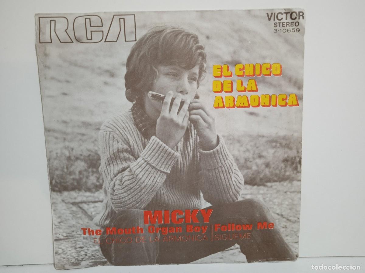 Discos de vinilo: Micky - El Chico De La Arm&oacute;nica / Sigueme - Single - 1971 - Spain - Foto 1