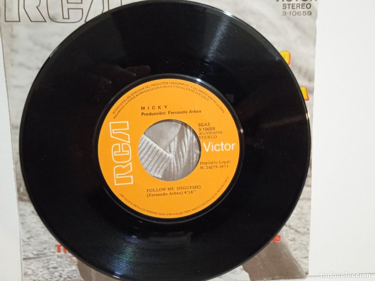 Discos de vinilo: Micky - El Chico De La Arm&oacute;nica / Sigueme - Single - 1971 - Spain - Foto 3
