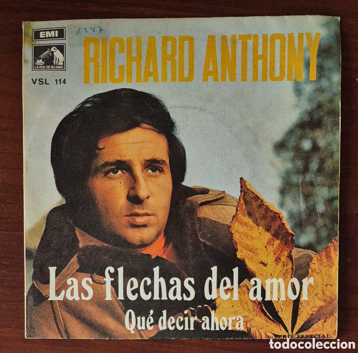 Discos de vinilo: SINGLE - RICHARD ANTHONY - LAS FLECHAS DEL AMOR / QUE DECIR AHORA 1969 - Foto 1