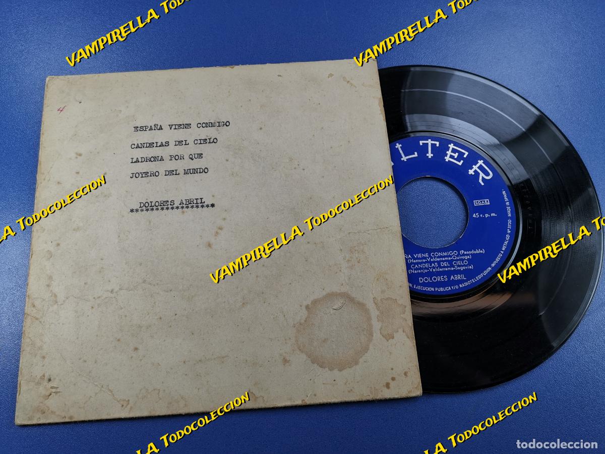 Dischi in vinile: EP-DOLORES ABRIL-ESPA&Ntilde;A VIENE CONMIGO-1968-SPAIN-CARPETA ARTESANAL