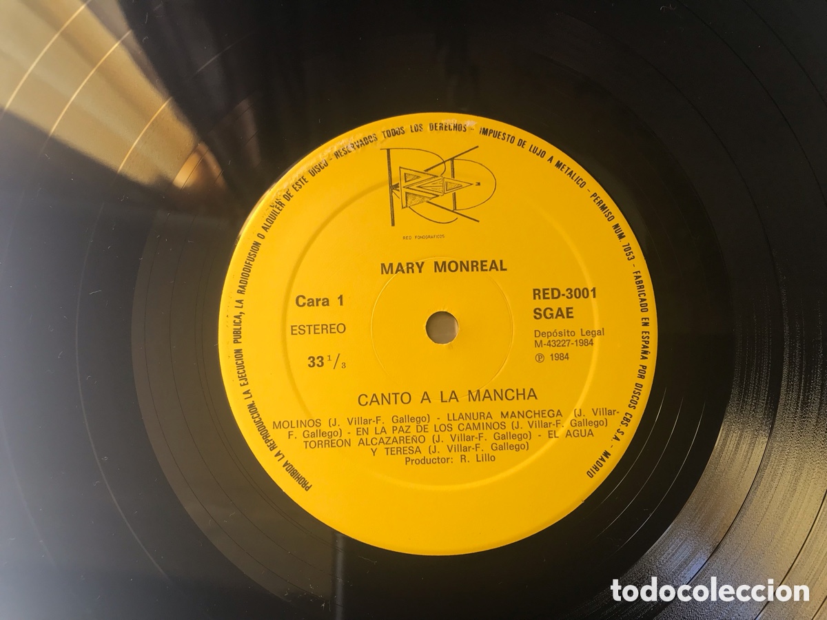 Discos de vinilo: Mary Monreal. Canto a la Mancha - Foto 3