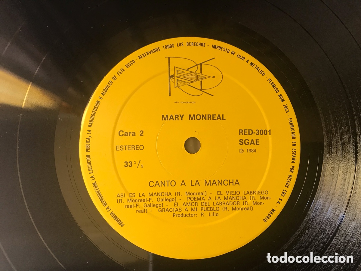 Discos de vinilo: Mary Monreal. Canto a la Mancha - Foto 4