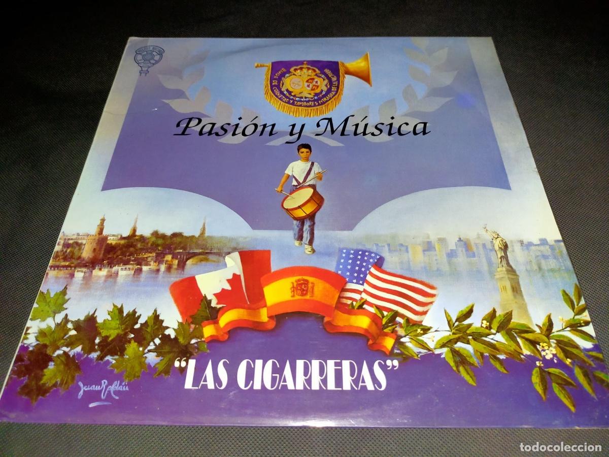Disques de vinyle: BANDA DE CORNETAS Y TAMBORES NTRA SRA DE LA VICTORIA-LAS CIGARRERAS-PASION Y MUSICA