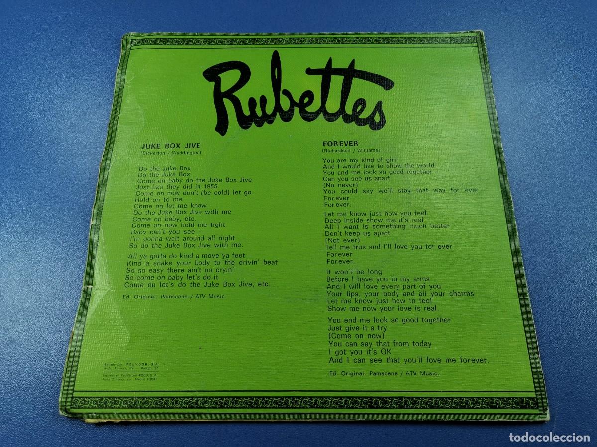 Discos de vinilo: RUBETTES-JUKE BOX JIVE + FOREVER SINGLE SPAIN 1974 - Foto 5
