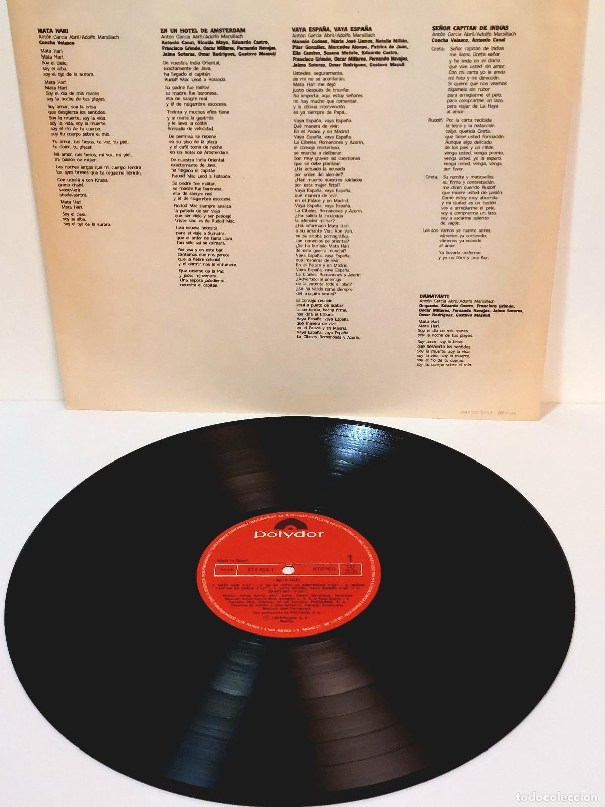 Discos de vinilo: CONCHA VELASCO - MATA-HARI - 1983 - LP VINILO - Foto 3