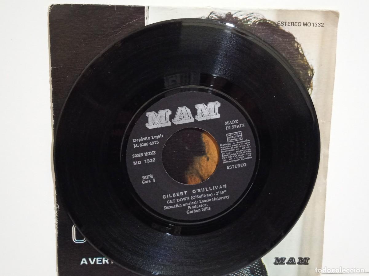 Discos de vinilo: Gilbert O&acute;Sullivan - Get Down - Single - 1973 - Foto 3