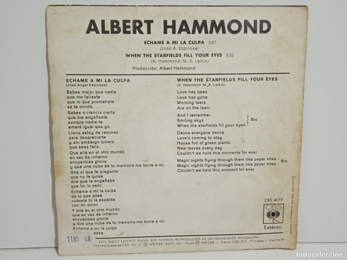 Discos de vinilo: Albert Hammond - Echame A Mi La Culpa - Single - 1976 - Spain - Foto 2