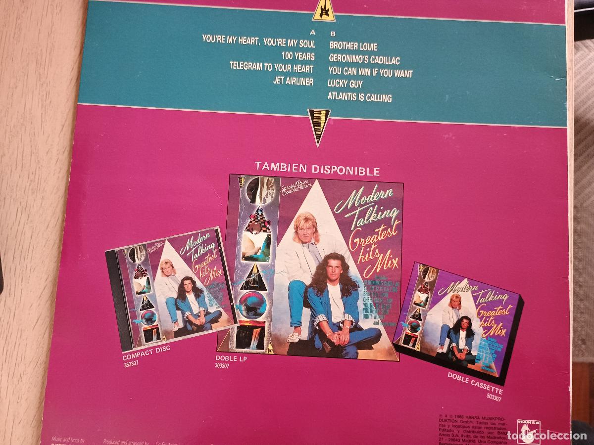 Discos de vinilo: Modern Talking &lrm; Hits Mega Mix, Spain 1988 Pop Synth-pop - Foto 4