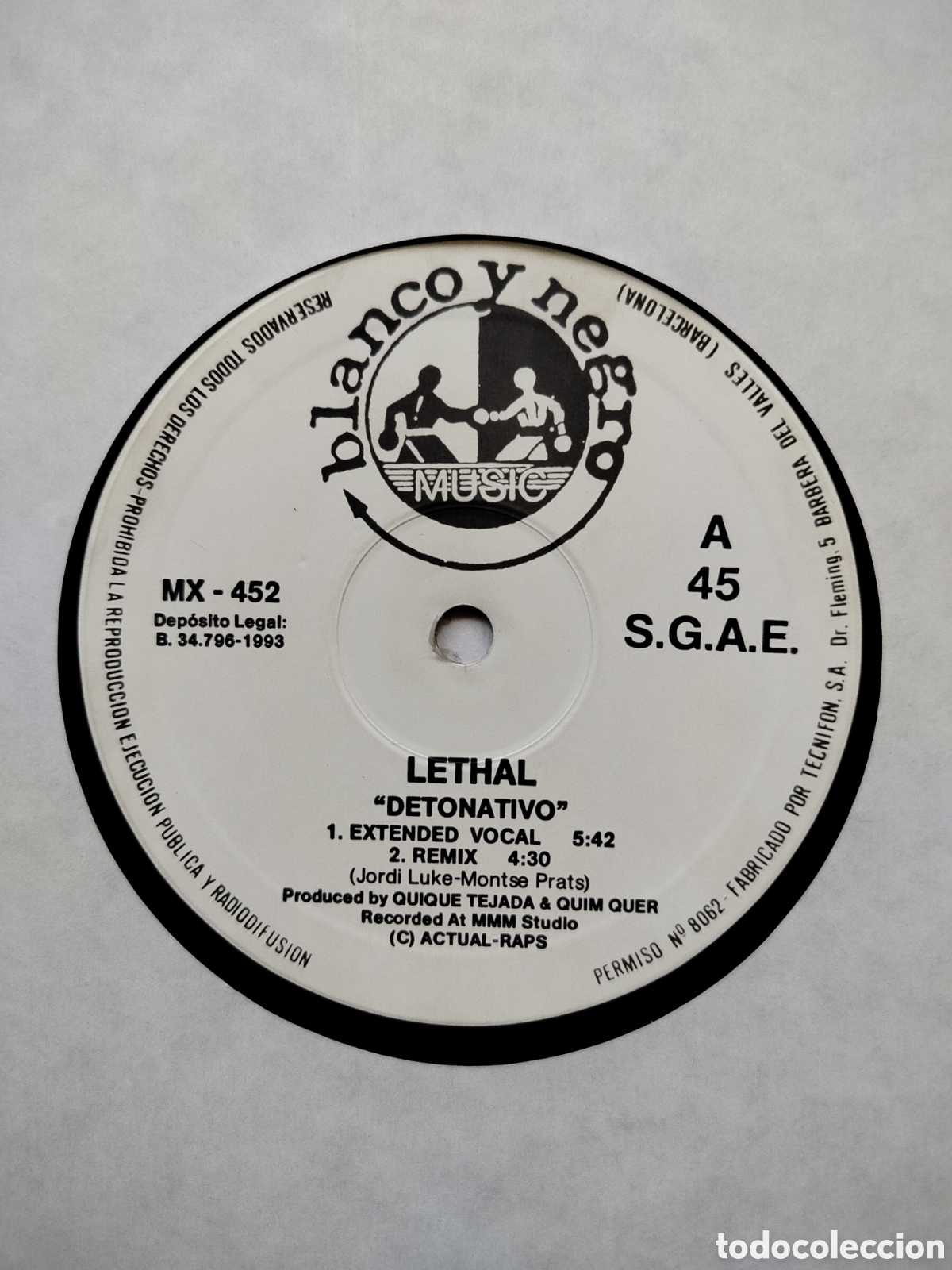 Discos de vinilo: Maxi-Single Lethal 93 - Foto 3