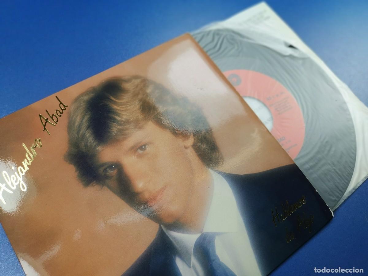 Discos de vinilo: ALEJANDRO ABAD - HABLEMOS DE ALGO (SINGLE LEIBER 1985) - Foto 4