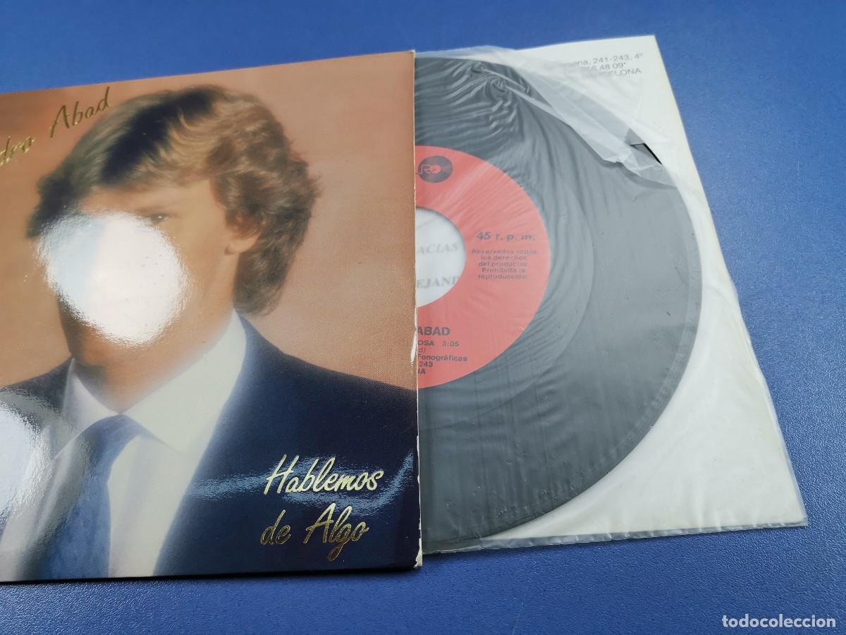 Discos de vinilo: ALEJANDRO ABAD - HABLEMOS DE ALGO (SINGLE LEIBER 1985) - Foto 6