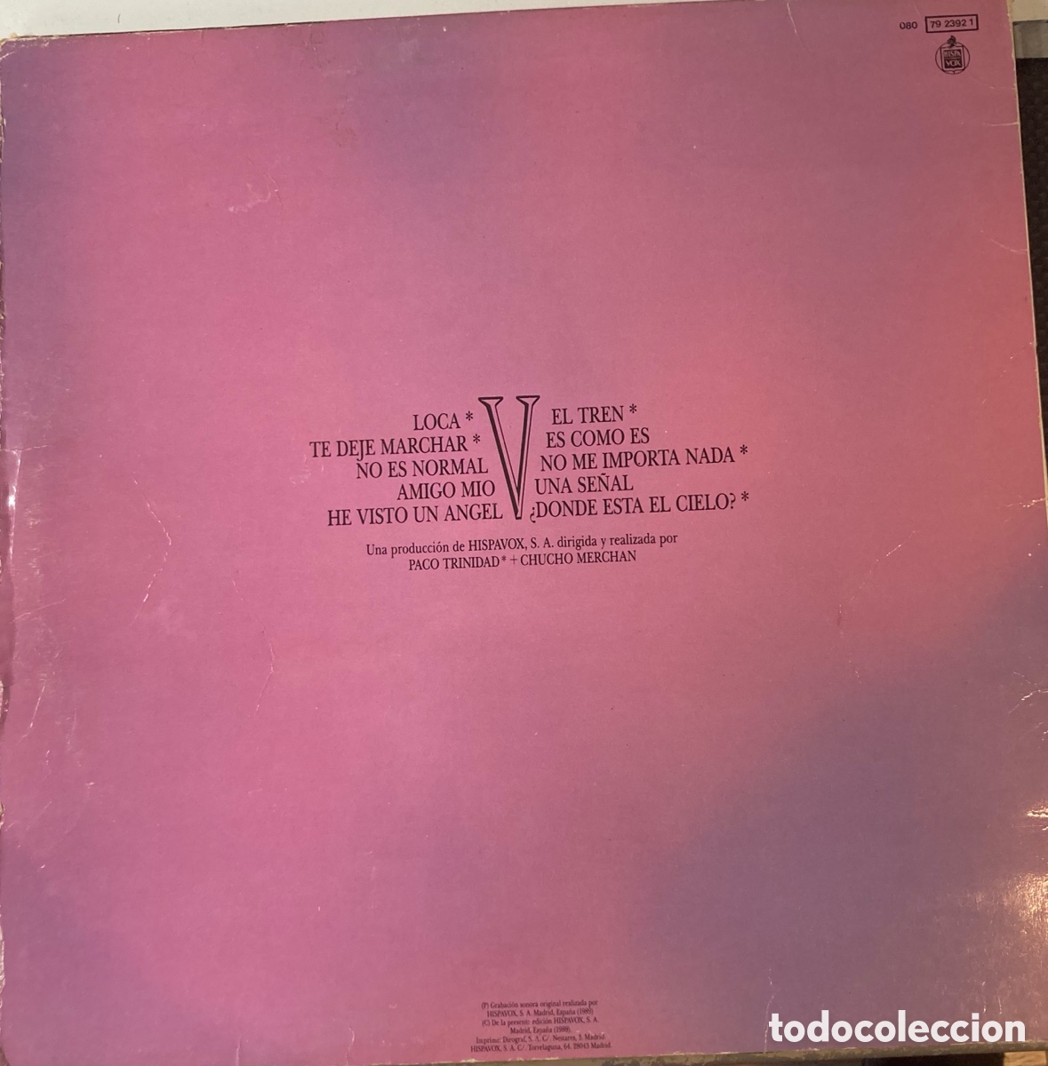 Discos de vinilo: DISCO VINILO LUZ CASAL &rdquo;V&rdquo; - Foto 2
