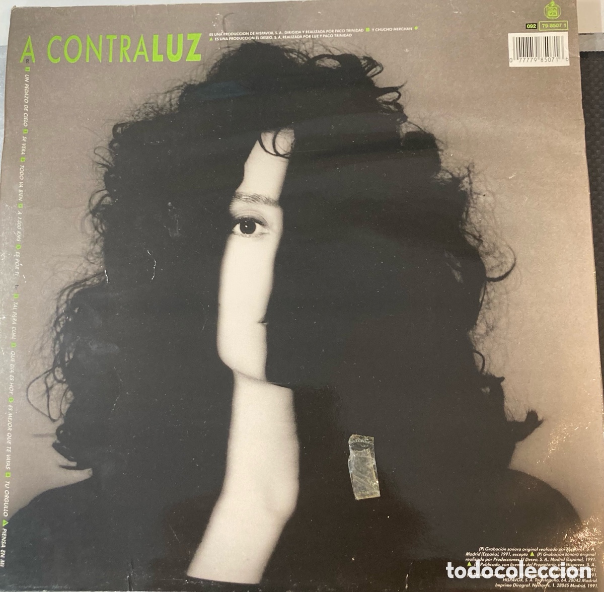 Discos de vinilo: DISCO VINILO LUZ CASAL &rdquo;A CONTRALUZ&rdquo; - Foto 2