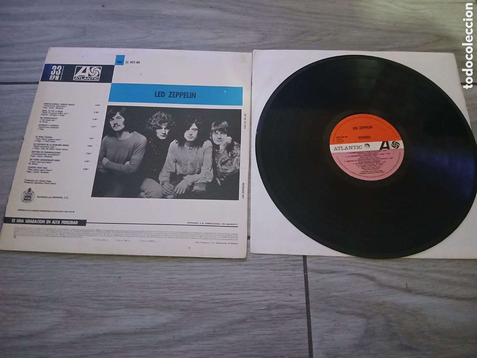 Discos de vinilo: LED ZEPPELIN - LED ZEPPELIN - SPAIN - ATLANTIC - 1969 - REF S421-40 - LM - - Foto 2