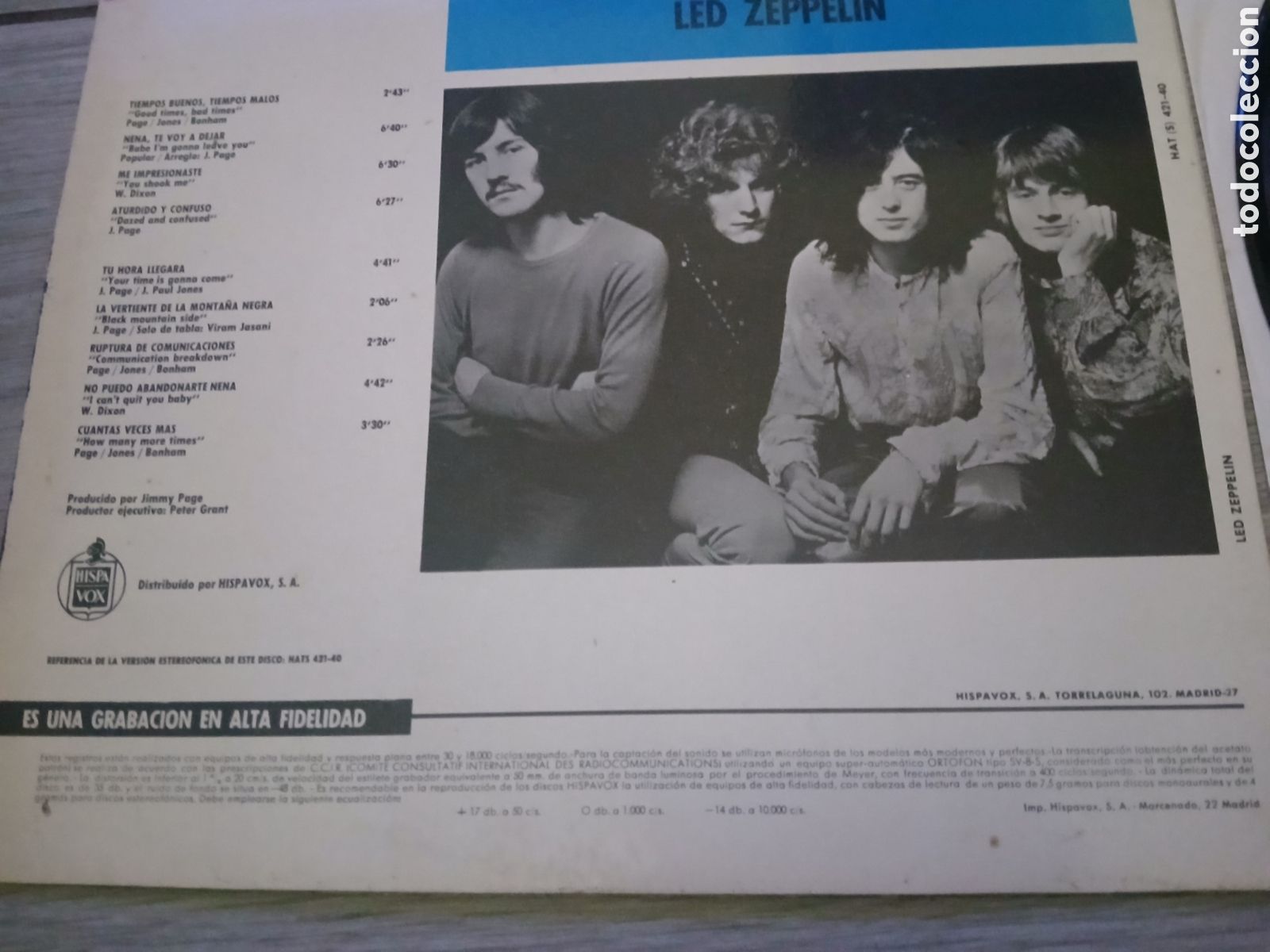 Discos de vinilo: LED ZEPPELIN - LED ZEPPELIN - SPAIN - ATLANTIC - 1969 - REF S421-40 - LM - - Foto 4