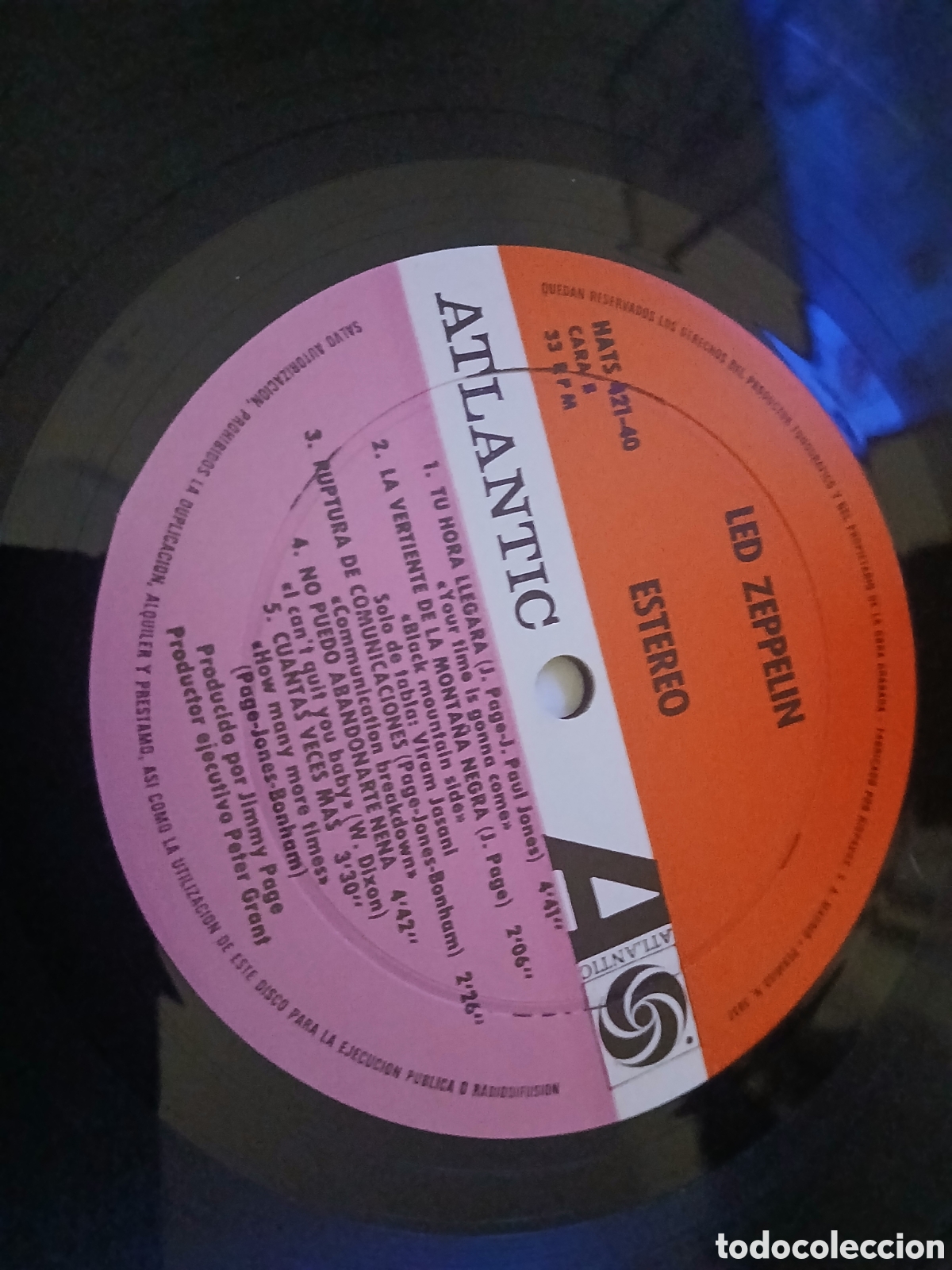 Discos de vinilo: LED ZEPPELIN - LED ZEPPELIN - SPAIN - ATLANTIC - 1969 - REF S421-40 - LM - - Foto 5