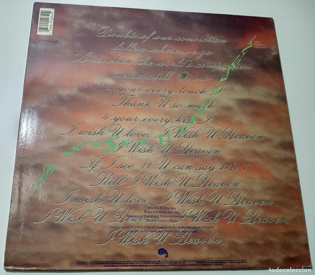 Discos de vinilo: Prince &lrm;&ndash; I wish U heaven - Foto 2