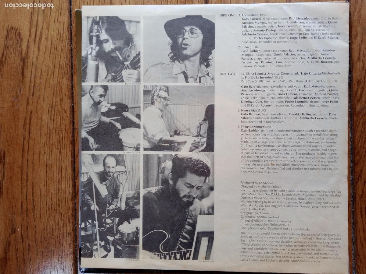 Discos de vinilo: Gato Barbieri - chapter one : lat&iacute;n Am&eacute;rica - Foto 3