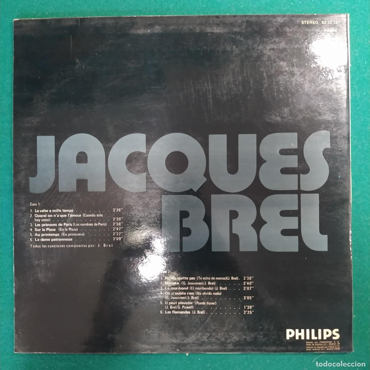 Discos de vinilo: Jacques Brel &ndash; Disco De Oro - Foto 2