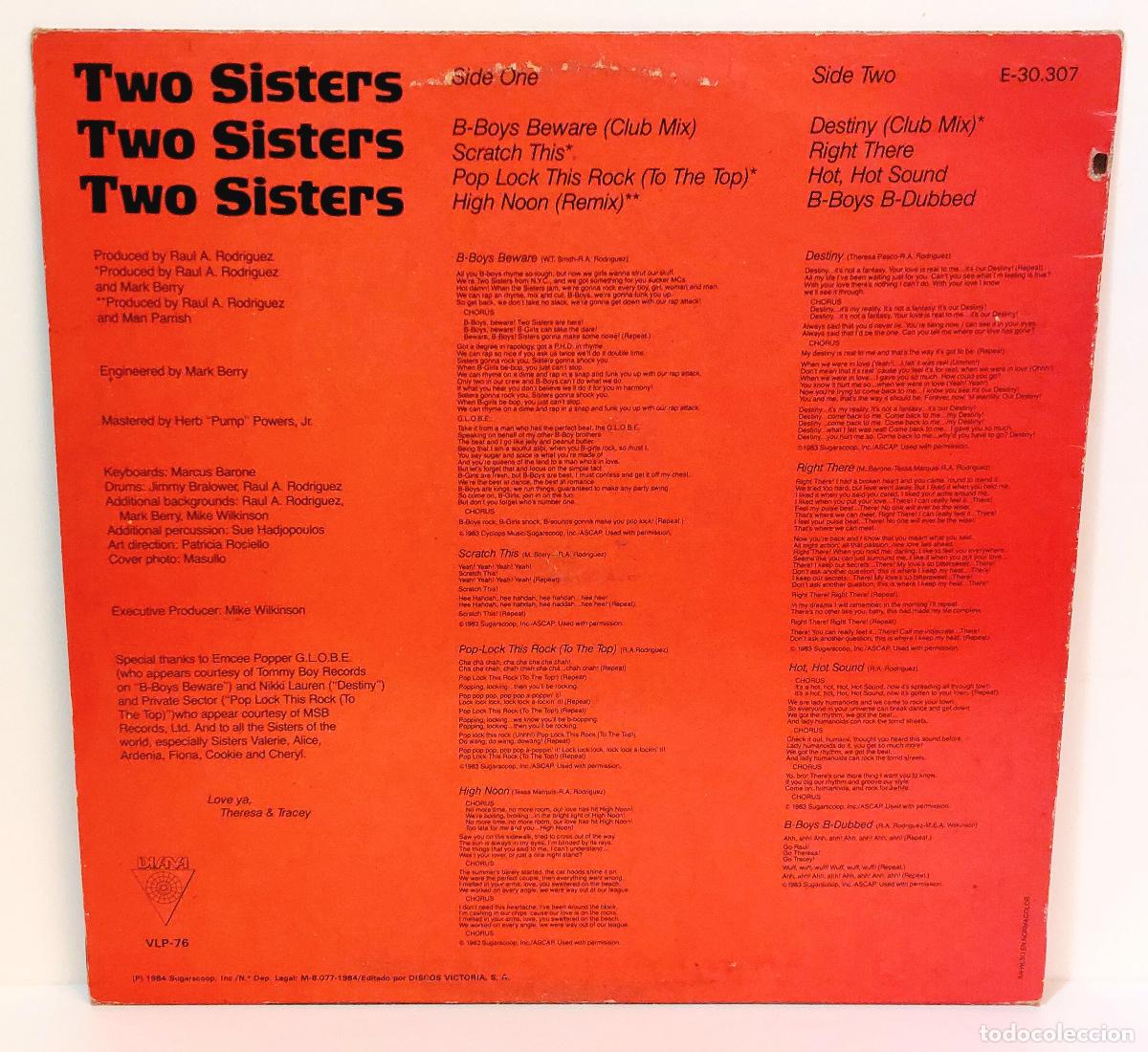 Discos de vinilo: TWO SISTERS -TWO SISTERS - 1984 - LP VINILO - Foto 2