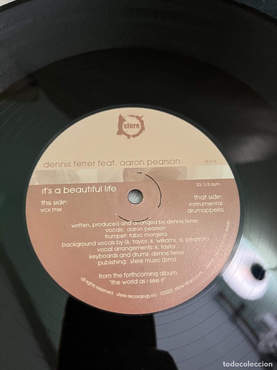 Discos de vinilo: Dennis Ferrer Feat. Aaron Pearson Its A Beautiful Life - Foto 3