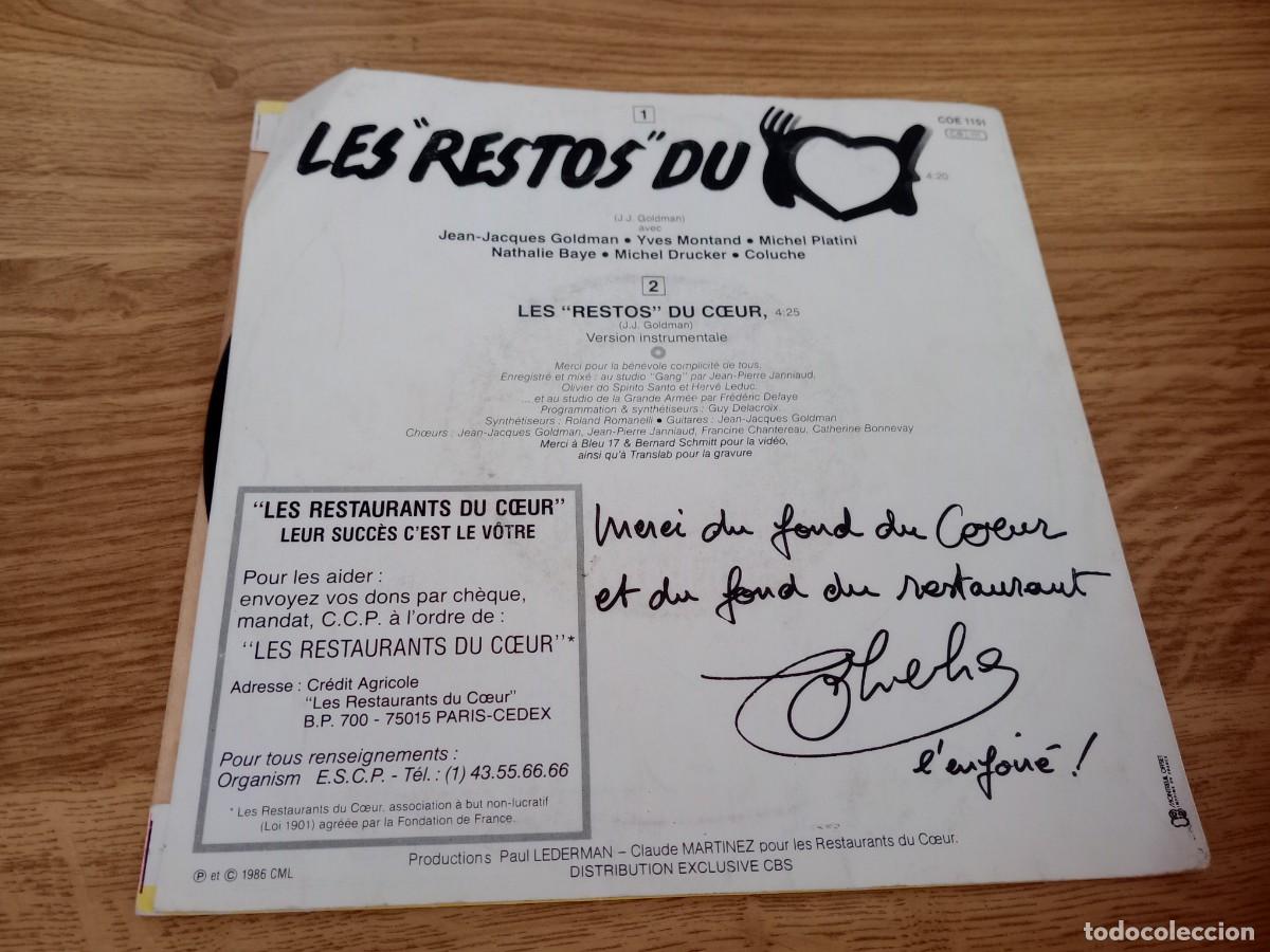 Discos de vinilo: LES RESTOS DU COEUR /MICHEL PLATINI - Foto 2